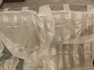 Coppia Tende Bianche Tessuto