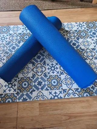 2 Esterilla de yoga azul
