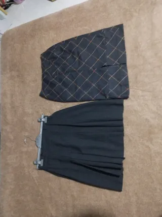 Lotto 2 gonne vintage lana e misto lana XS