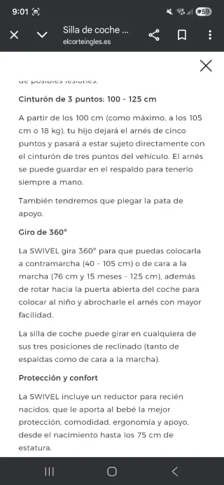 Silla coche Romer Britax Isofix 360°