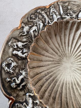 Alzatina/Vaso Decorativo Anni '60 Oro Bianco