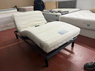 105x190 CAMA ARTICULADA ELÉCTRICA  COLCHON LÁTEX