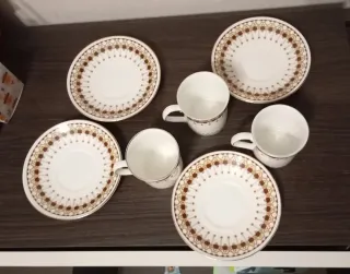 Servizio da caffè Elizabethan 3 tazze+4 piatti