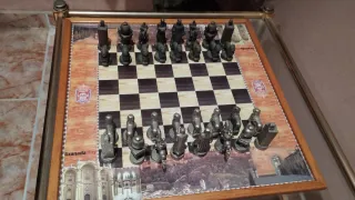 Tablero Ajedrez Granada Figuras Metal