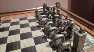 Tablero Ajedrez Granada Figuras Metal