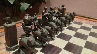 Tablero Ajedrez Granada Figuras Metal