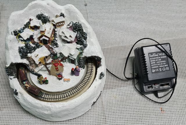 Paisaje Navideño Tren Musical Pueblo Nieve Navidad