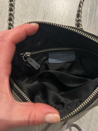 Bolso Longchamp Gris y Plateado