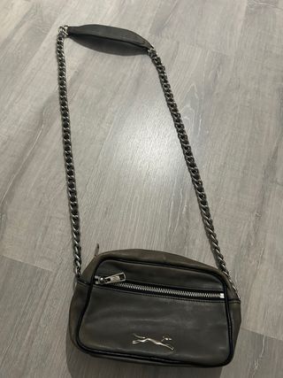 Bolso Longchamp Gris y Plateado