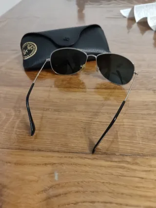 Gafas de Sol Ray-Ban Aviator Plata/Verde