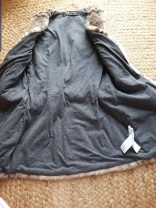 Chaleco pelo mujer beige y marrón