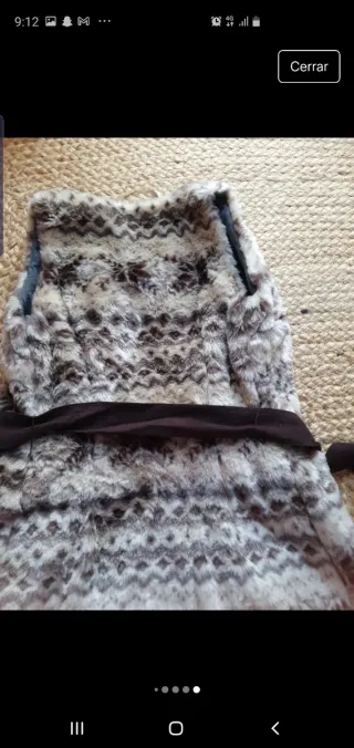 Chaleco pelo mujer beige y marrón