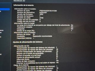 MacBook Air M1 8GB 256GB Gris Espacial como nuevo