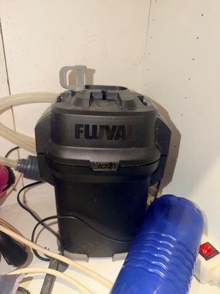 Acuario 120L + 2 filtros + calentador + luz