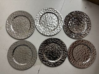 6 Piatti Decorativi Argentati