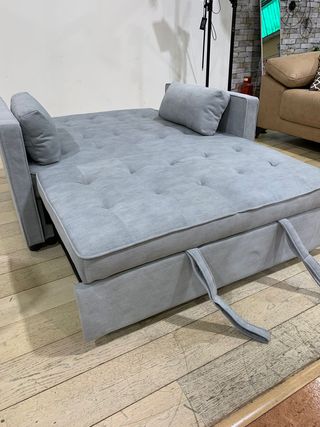 Sofá Cama Gris Tela