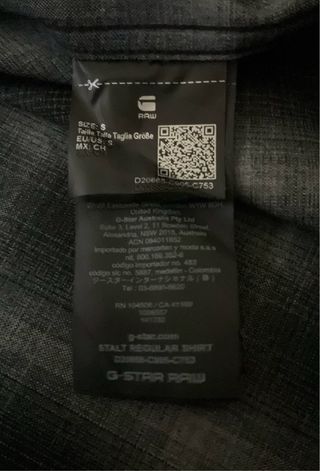 Camisa manga larga de hombre de G-Star Raw (S)