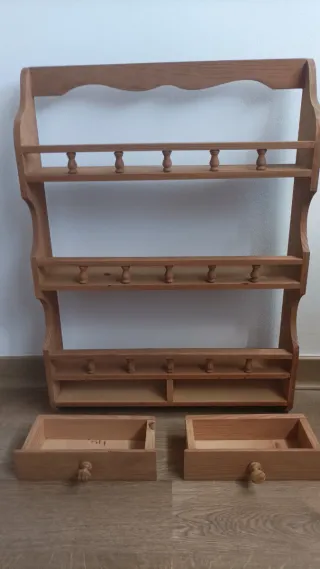 Estantería Rústica de Madera Maciza/Vintage