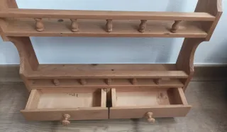 Estantería Rústica de Madera Maciza/Vintage