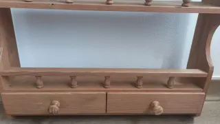 Estantería Rústica de Madera Maciza/Vintage