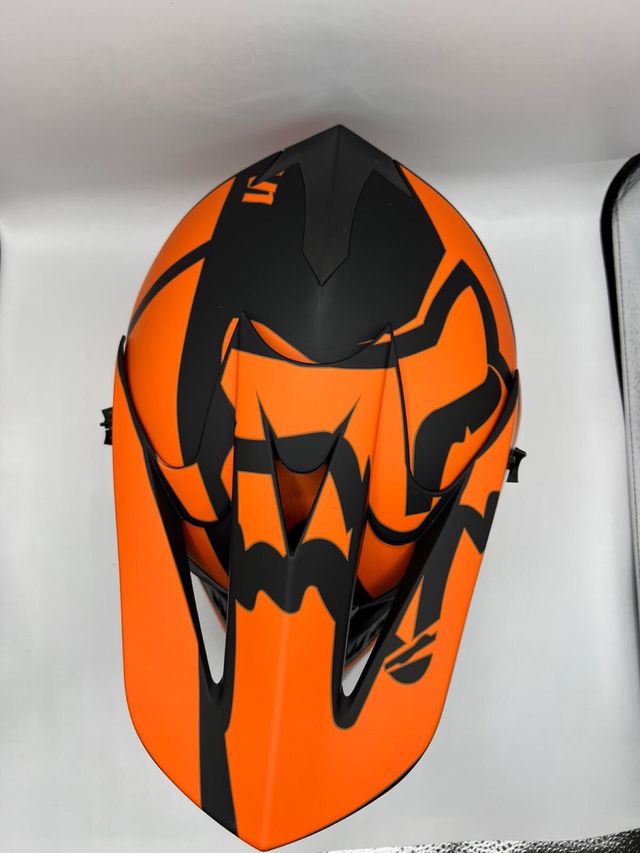 Casco Motocross Naranja Unisex