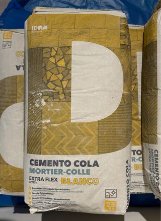 Cemento Cola Flexible C2TES1 25kg Blanco -10 Sacos