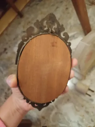 2 Quadretti ovali-Cornice Argentata con Fiori Simi