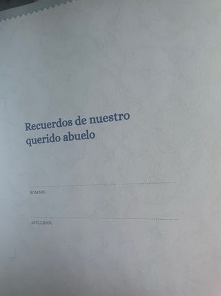 Libro recuerdos Abuelo háblame de ti