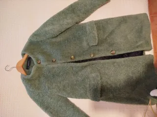 Abrigo ZARA BASIC verde talla XS / S