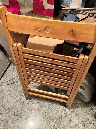Silla plegable de madera