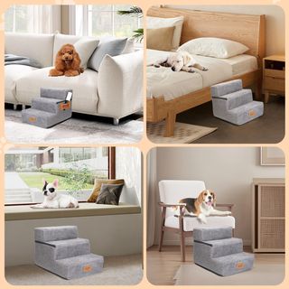 Escalera para perros Nobleza gris