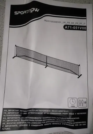 Red de pickelball portátil SPORTNOW