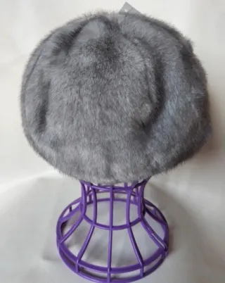 Gorra visera pelo sintético gris ajustable