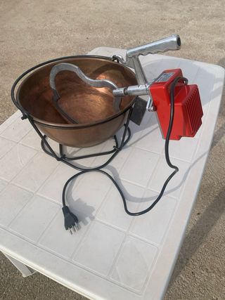 Paiolo Rame Antico con Base e Motore