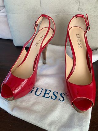 Zapatos Tacón Guess Rojo charol