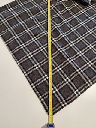 Capa/ Poncho Cuadros Mujer Gris Talla Única