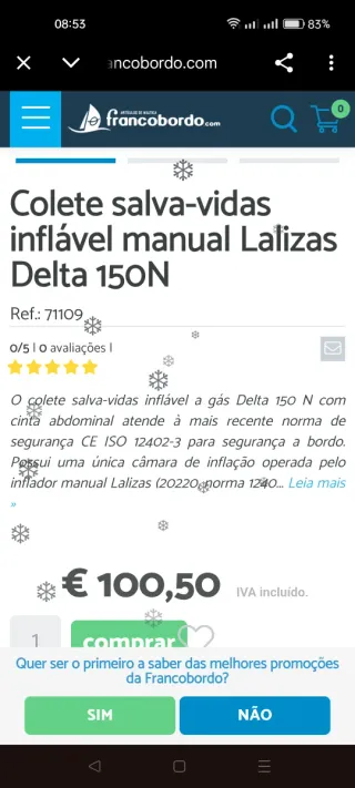 Colete Salva-vidas Lalizas Delta 150N