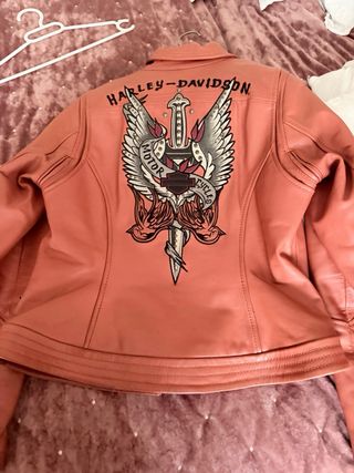 Chaqueta Harley Davidson Beige/Azul/Naranja