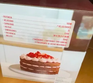 Batidora de Pedestal Roja 7 Velocidades