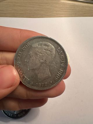 Lote 4 monedas antiguas de plata