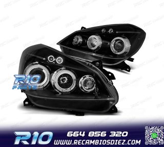FAROS RENAULT CLIO 05-09 OJOS ANGEL + LED FONDO NEGRO