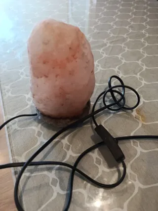 Lámpara de sal natural rosa