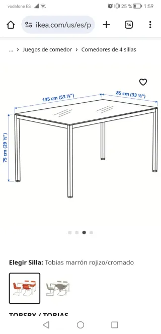 Mesa de comedor TORSBY IKEA