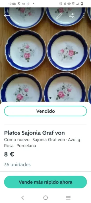 4 Piatti in Porcellana Graf von Rosas