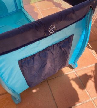 Cuna de viaje azul ratoncitos Asalvo