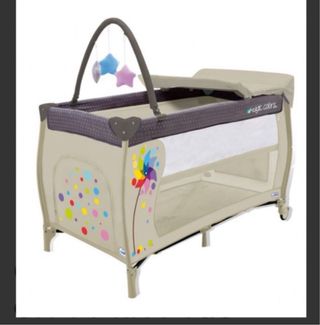 Cuna de viaje azul ratoncitos Asalvo