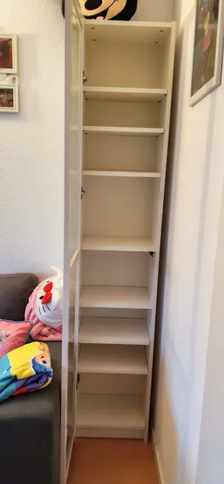 Vitrina Estantería Cristal Blanca