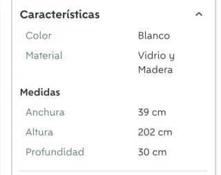 Vitrina Estantería Cristal Blanca