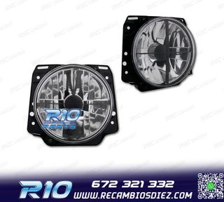 FAROS PARA VOLKSWAGEN VW GOLF MK2 83-91 FONDO CROMO
