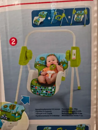 Silla reclinable,columpio,trona y silla infantil